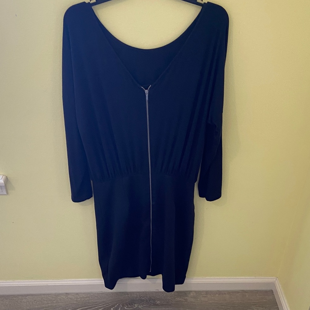 Tommy Hilfiger Elegant Navy Long Sleeve Dress - Picture 3 of 5